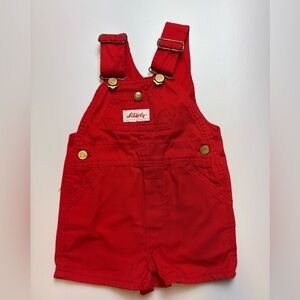 Vintage Liberty Overalls Boys Size 4T Made in USA Red Retro 80’s 90’s Shortall